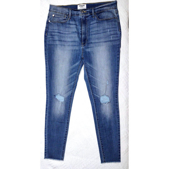 Levi's Denizen Womens size 17 distressed denim ankle high rise jegging - Picture 4 of 9